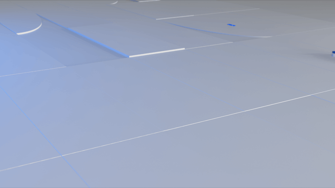 A GIF showing a sideways tree where three points connect into one. The words "Ford Universal EV Production System" are displayed above the points graphic.